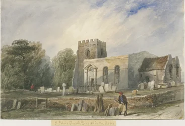 Kirken i Draycott in the Moors, uden datering [?19. århundrede]