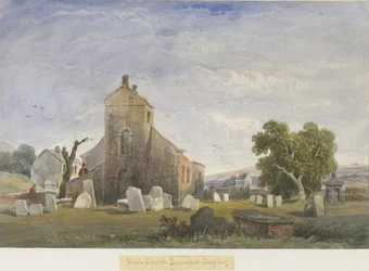 Flash Chapel: akvarel maleri, og [c 1830-1840]