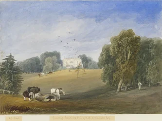 Greenway Bank - Hall: akvarelmaleri, og [c 1840]