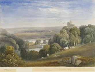 Greenway Bank - Lake: akvarelmaleri, og [c 1830-1840]