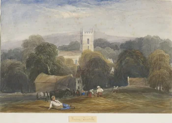 Sheen Church: akvarelmaleri, og [c 1830-1840]