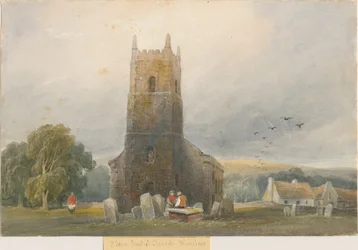 Warslow Church: akvarelmaleri og [c 1830-1840]