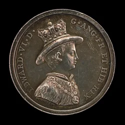 Edward VI, 1537-1553, konge af England 1547-medalje for School of Christ