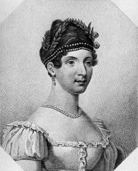 Portræt af Angelica Catalani (1780-1849), italiensk sopran, gravering