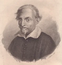 Portræt af den italienske forfatter og digter Alessandro Tassoni (1565-1635) kobberstik af S. Maffeis