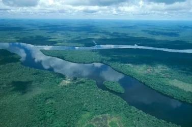 Venezuela, Guayana, Amazonas-staten, Orinoco-floden, luftfoto (Foto)
