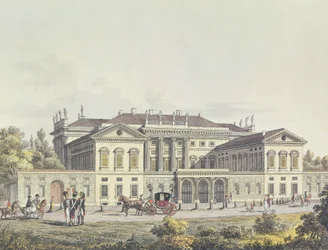 Udsigt over Villa Reale i de offentlige haver, Milano, Italien