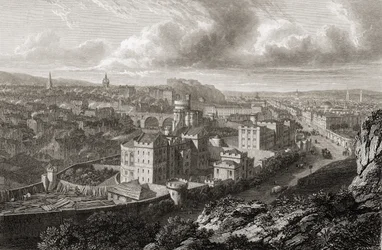 Udsigt fra Calton Hill, Edinburgh, fra 