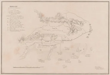 Skitse af fæstningen Ghuznee. Taget af Storm den 23. juli 1839 (litho)