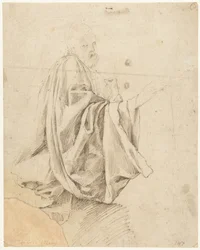 Studer for en knælende figur