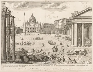St Peterskirken fra prospektet i Lourum i Roms by, 1666.