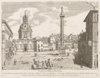Trajans søjle fra "View of the Places of the City of Rome Insign[ium]