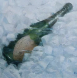 Champagne på is, 2012 (akryl på lærred)