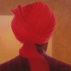 Rød turban på rav, Deoghar