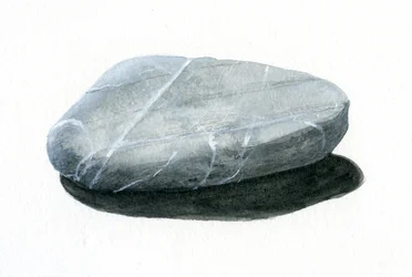 Sten (akryl på papir)