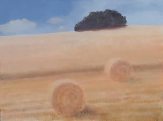 To høballer, 2012 (akryl på lærred)