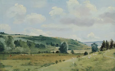 Landskab, ca. 1849-55 (olie på panel)