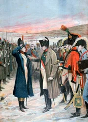 Napoleon præsenterer den kvindelige officer Marie Schellinck med Legion dHonneur, 1808 1894