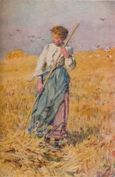 Gleaning Oats, Frankrig, c1900