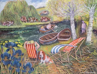Breezy River, 1995 (akrylblæk, gouache)