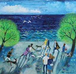 By The Sea, 2021, (akryl på papir)