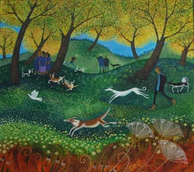 Doggie Pals, 2012, (akrylblæk på papir)