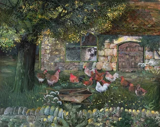 Hen House, 1988 (blæk, gouache)