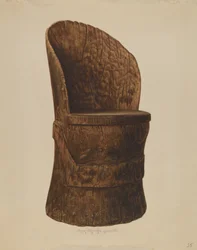 Træbjælkestol, 1938.