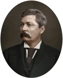 Henry Morton Stanley, afrikansk opdagelsesrejsende, 1880.