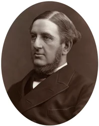 Sir William Vernon Harcourt, kronadvokat, parlamentsmedlem, professor i international ret ved Cambridge Universitet, 1877.