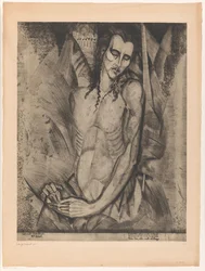 Nøgen mand med lukkede øjne Le Martyr (original titel)