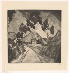 Vej i bakket landskab Le Chemin (original titel)