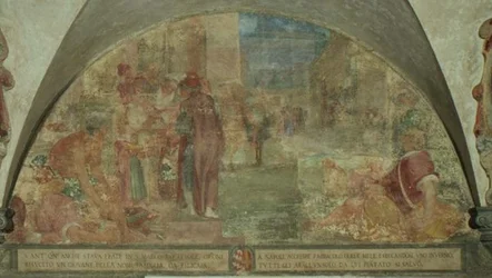 Sankt Antoninus rejser en ungdom af Filicaia-familien fra de døde (fresko)