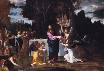 Kristus i ørkenen, tjent af engle, ca 1608