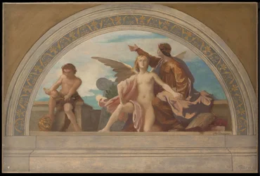 Skitse til Salon des Lettres, Hôtel de Ville, Paris: Philosophy Sets Thought Free, ca. 1890 (olie på lærred)