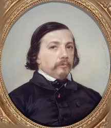 Portræt af digteren Théophile Gautier 1811-1872, 1850.
