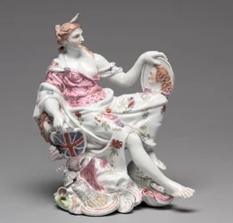 Figur af Britannia, ca. 1750-60.