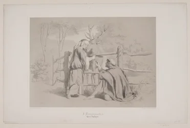 I Kongsgården, pag. 65, illustration til Christian Winthers "Hjortens Flugt"