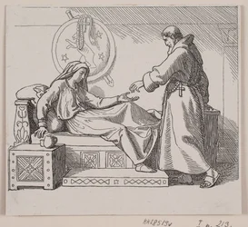 Illustration til "Svend Tveskægs tog til England og slaget ved Svold"