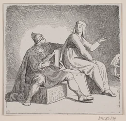 Illustration til "Svend Tveskægs tog til England og slaget ved Svold"