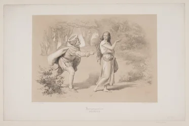Kongsgården, pag. 69, illustration til Christian Winthers "Hjortens Flugt"