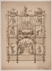 Mindeblad om kunstnerkarnevalet d. 3. marts 1854