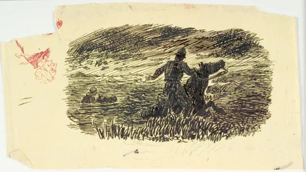 To ryttere, der rider op fra havet