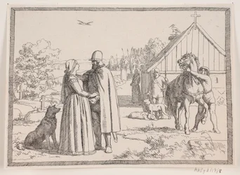 Illustration til Adam Oehlenschlägers digt "De to kirketårne"