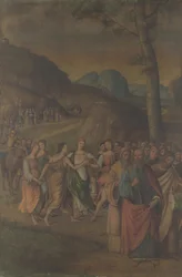 Mirjams dans fra historien om Moses, efter 1508