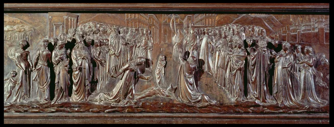 The Shrine of St. Zenobius, detalje af relieffet, ca. 1432-42 bronzedetalje af 97641