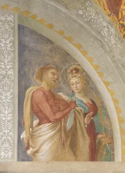 Den hellige Katarina af Alexandria og den hellige Bartolomæus, ca. 1525