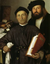 Lægen Giovanni Agostino della Torre og hans søn, Niccolò, ca. 1515 (olie på lærred)