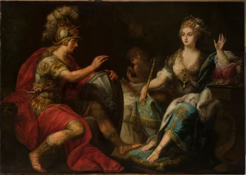 Aeneas og Dido (olie på lærred)