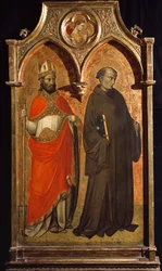 Sankt Nikolaus af Bari og Sankt Francois af Assisi Maleri af Lorenzo di Niccolo Gerini (14.-15. århundrede) Søn 153,6x85,5 cm Assisi, Museum of the Treasury of the Basilica of San Francesco. Perkins College